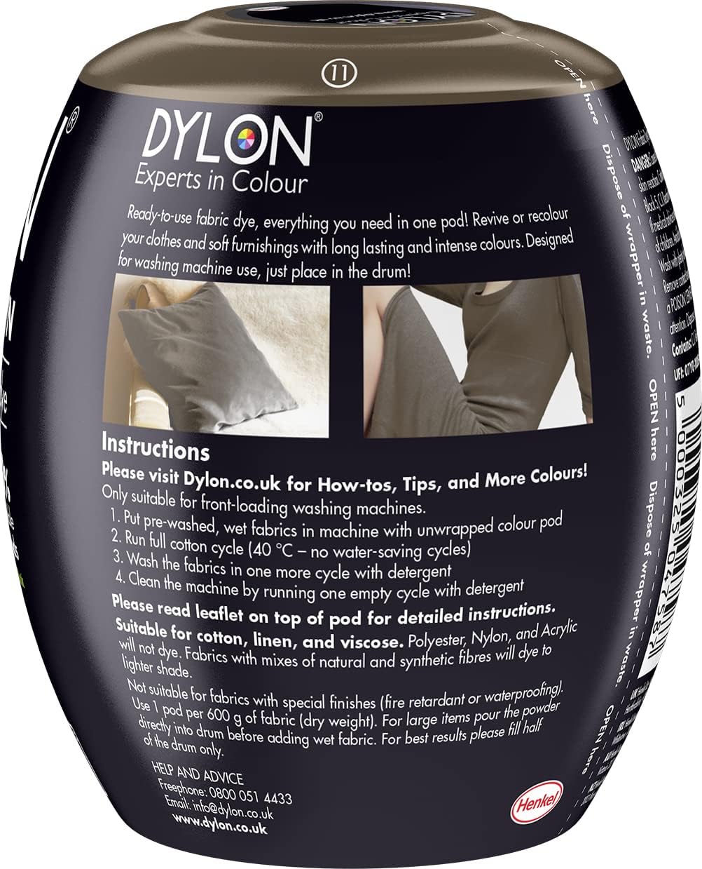 Dylon 350g Machine Dye Pod, Espresso Brown